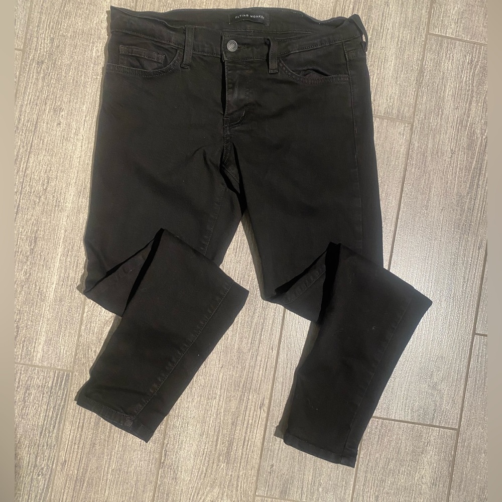 Flying Monkey Style BE154 Mid Rise Skinny Ankle Black Size 28